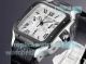 Swiss Clone Cartier Santos De Cartier Silver Face 7750 Leather Strap Watch (3)_th.jpg